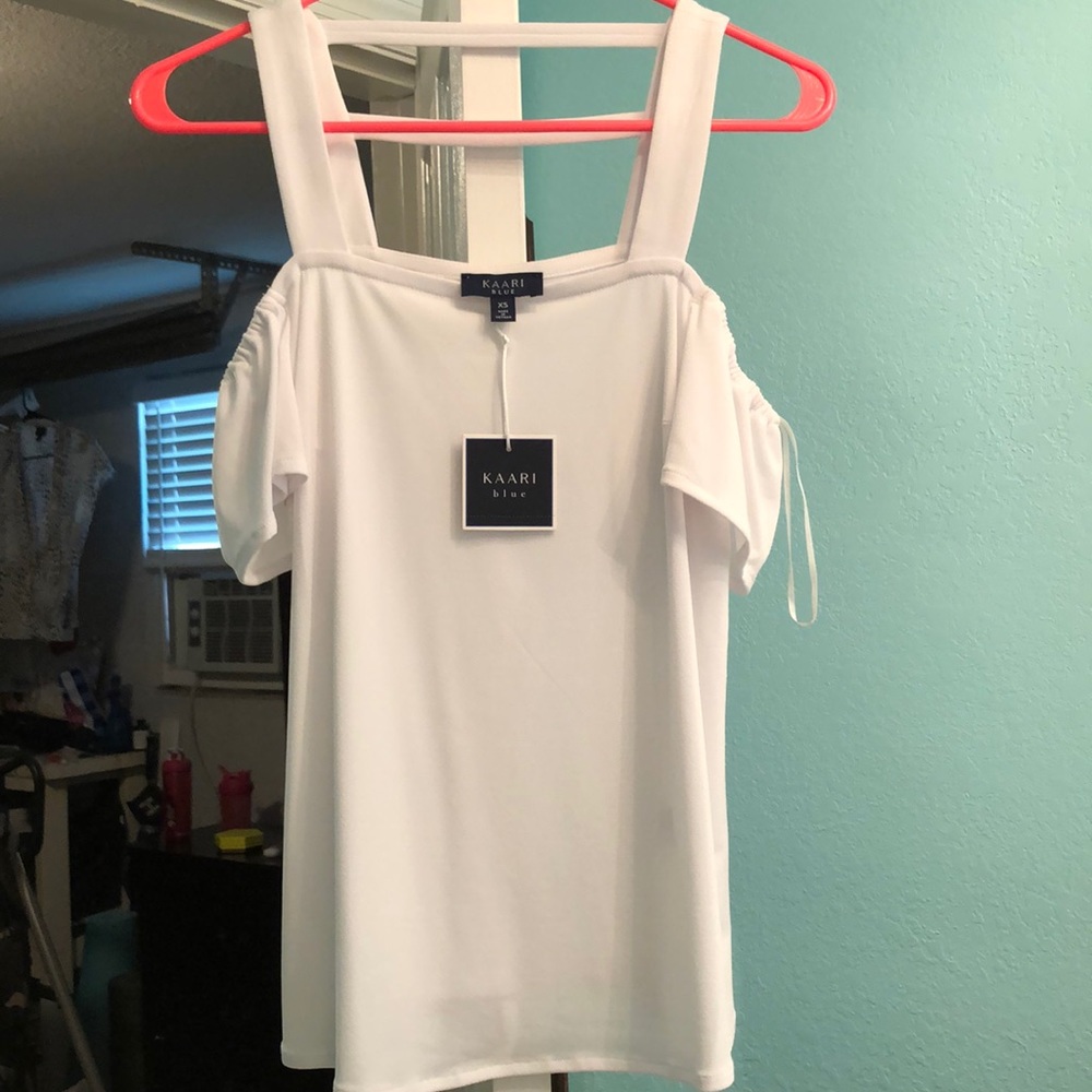 White Kaari Blue Blouse